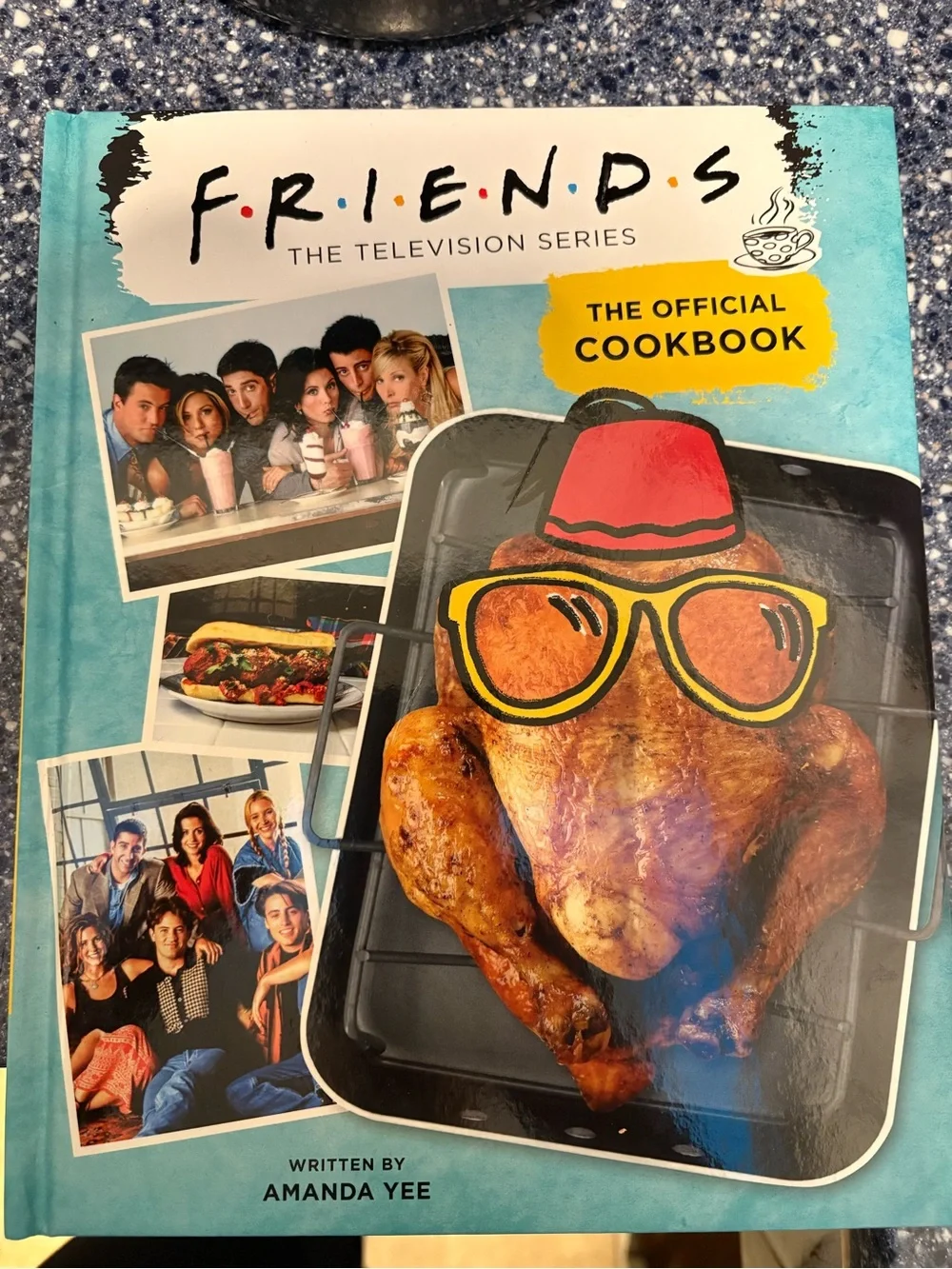 FRIENDS Cookbook — Turquoise Cover with Red and Yellow Accents